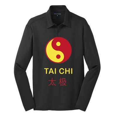 Tai Chi Yin Yang Silk Touch Performance Long Sleeve Polo