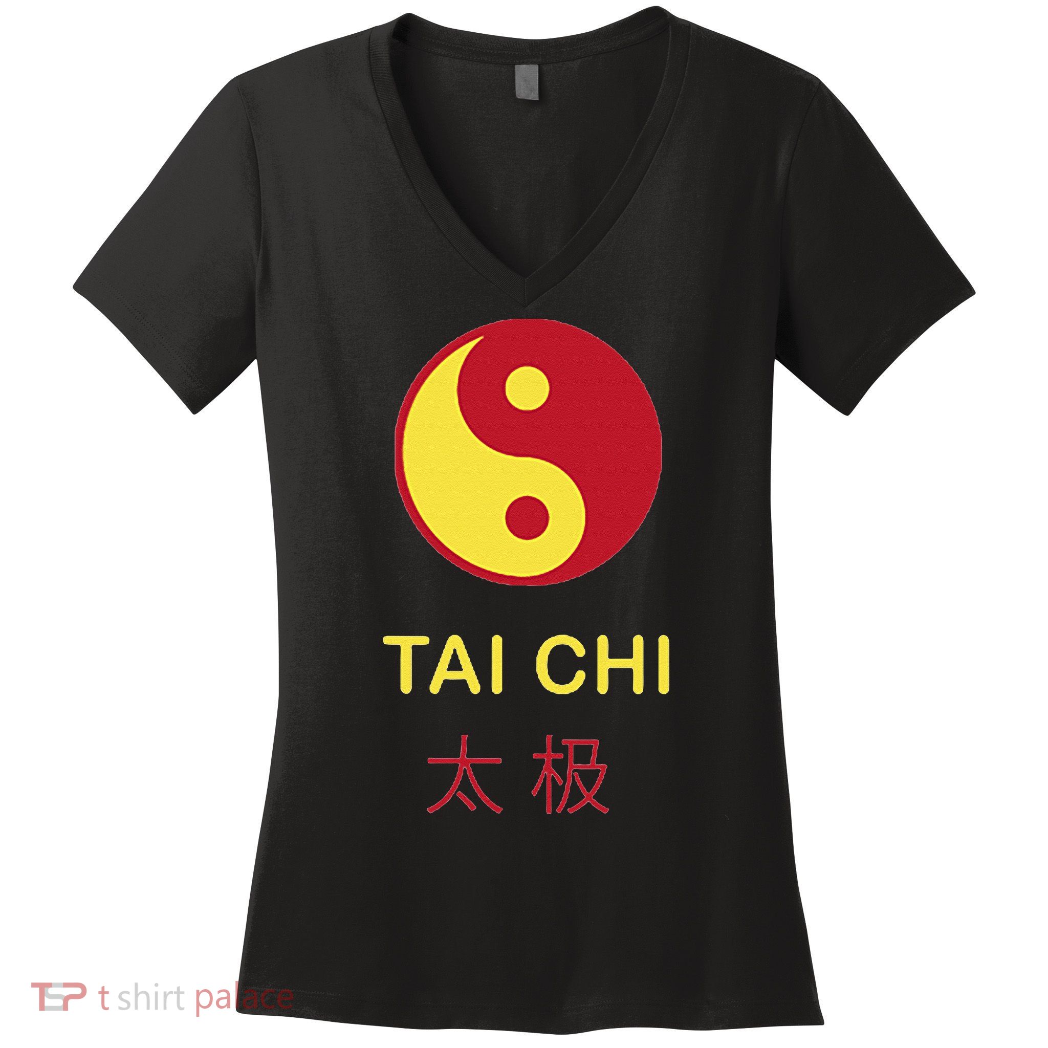 Tai Chi Yin Yang Women's V-Neck T-Shirt