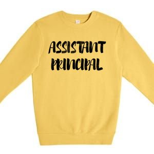 Teacher's Day 100 Days Of School Cool Assistant Principal Funny Gift Premium Crewneck Sweatshirt