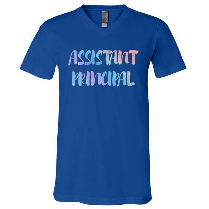 Teacher's Day 100 Days Of School Cool Assistant Principal Gift V-Neck T-Shirt