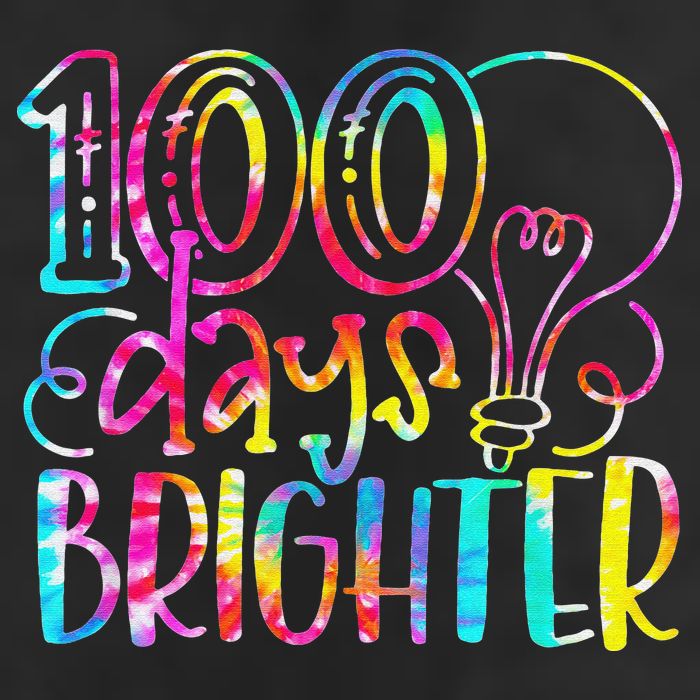 Tie Dye 100 Days Brighter Student Happy 100th Day Of School Cool Comfort Performance Bucket Hat
