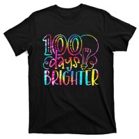 Tie Dye 100 Days Brighter Student Happy 100th Day Of School T-Shirt