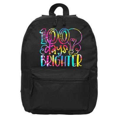 Tie Dye 100 Days Brighter Student Happy 100th Day Of School 16 in Basic Backpack