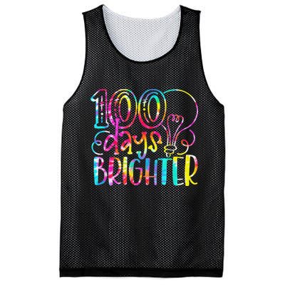 Tie Dye 100 Days Brighter Student Happy 100th Day Of School Mesh Reversible Basketball Jersey Tank