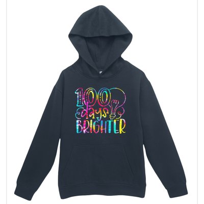 Tie Dye 100 Days Brighter Student Happy 100th Day Of School Urban Pullover Hoodie