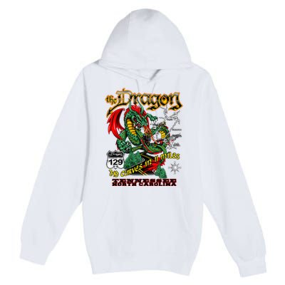 The Dragon 129 Tn And Nc Usa 318 Curves 11 Miles Premium Pullover Hoodie