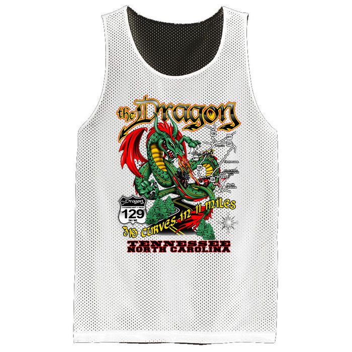 The Dragon 129 Tn And Nc Usa 318 Curves 11 Miles Mesh Reversible Basketball Jersey Tank