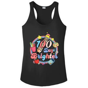 Tie Dye 100 Days Brighter Student Happy 100th Day Of School Gift Ladies PosiCharge Competitor Racerback Tank