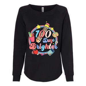 Tie Dye 100 Days Brighter Student Happy 100th Day Of School Gift Womens California Wash Sweatshirt