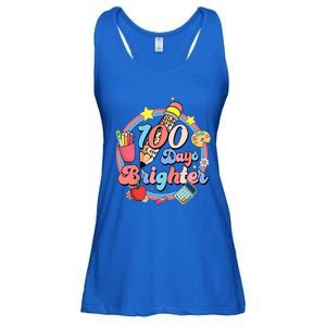 Tie Dye 100 Days Brighter Student Happy 100th Day Of School Gift Ladies Essential Flowy Tank