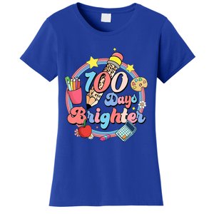 Tie Dye 100 Days Brighter Student Happy 100th Day Of School Gift Women's T-Shirt