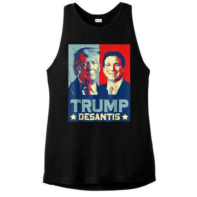 Trump DeSantis 2024 Election Make America Florida Ladies PosiCharge Tri-Blend Wicking Tank