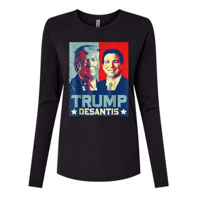 Trump DeSantis 2024 Election Make America Florida Womens Cotton Relaxed Long Sleeve T-Shirt