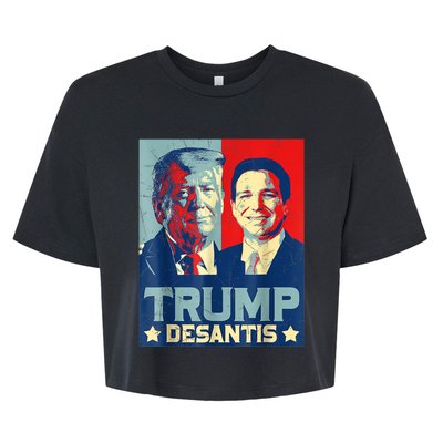 Trump DeSantis 2024 Election Make America Florida Bella+Canvas Jersey Crop Tee