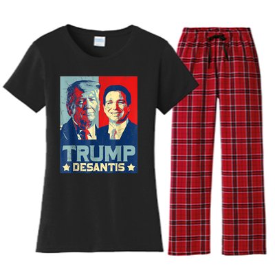 Trump DeSantis 2024 Election Make America Florida Women's Flannel Pajama Set