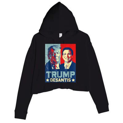 Trump DeSantis 2024 Election Make America Florida Crop Fleece Hoodie