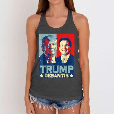 Trump DeSantis 2024 Election Make America Florida Women's Knotted Racerback Tank