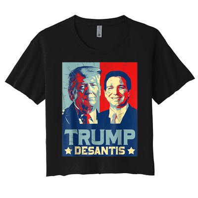 Trump DeSantis 2024 Election Make America Florida Women's Crop Top Tee