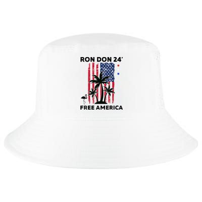 Trump Desantis 2024 Ron Don 24' American Flag Flamingo Stars Cool Comfort Performance Bucket Hat