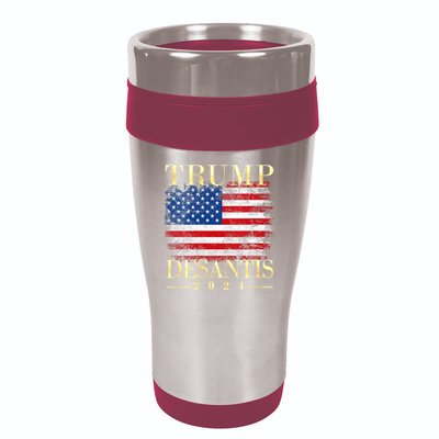 Trump Desantis 2024 Vintage Flag 16oz Travel Tumbler