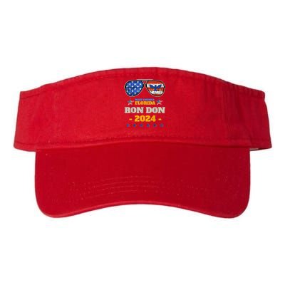 Trump Desantis 2024 Ron Don 24' American Flag Flamingo Stars Valucap Bio-Washed Visor