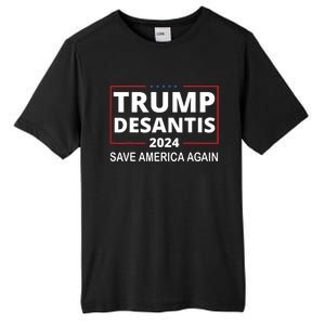 Trump Desantis 2024 Save America Again Republican Election Tall Fusion ChromaSoft Performance T-Shirt