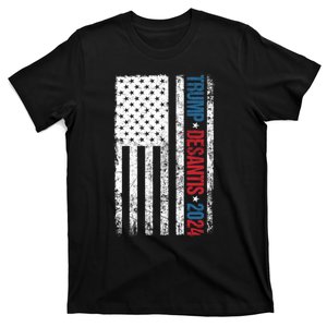 Trump Desantis 2024 American Flag T-Shirt