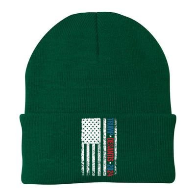 Trump Desantis 2024 American Flag Knit Cap Winter Beanie