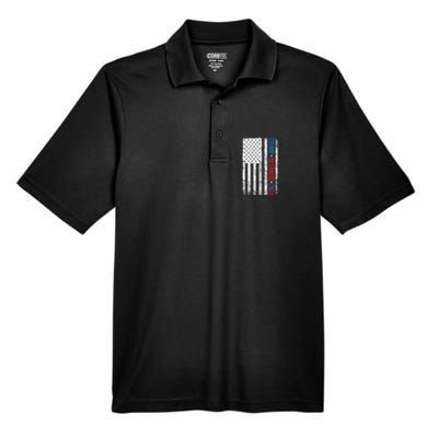 Trump Desantis 2024 American Flag Men's Origin Performance Pique Polo