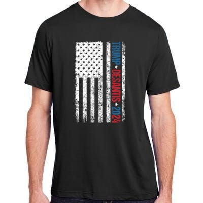 Trump Desantis 2024 American Flag Adult ChromaSoft Performance T-Shirt