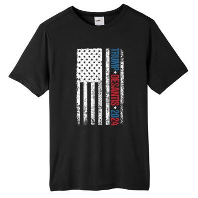 Trump Desantis 2024 American Flag Tall Fusion ChromaSoft Performance T-Shirt