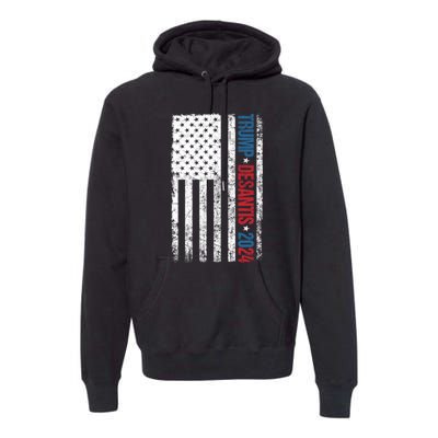 Trump Desantis 2024 American Flag Premium Hoodie