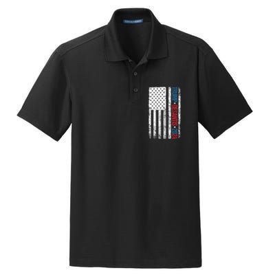 Trump Desantis 2024 American Flag Dry Zone Grid Polo