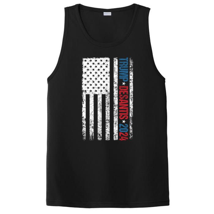 Trump Desantis 2024 American Flag PosiCharge Competitor Tank