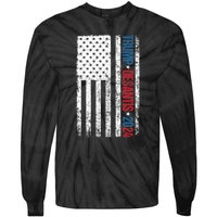 Trump Desantis 2024 American Flag Tie-Dye Long Sleeve Shirt