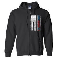 Trump Desantis 2024 American Flag Full Zip Hoodie