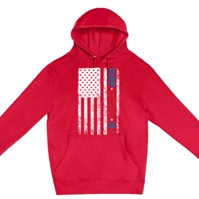 Trump Desantis 2024 American Flag Premium Pullover Hoodie