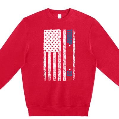 Trump Desantis 2024 American Flag Premium Crewneck Sweatshirt