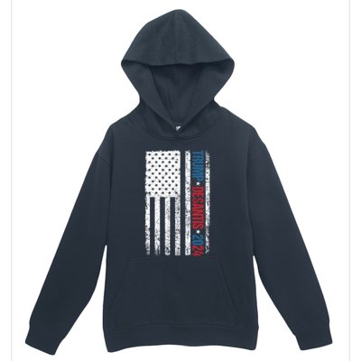 Trump Desantis 2024 American Flag Urban Pullover Hoodie