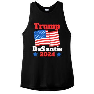 Trump DeSantis 2024 Maga Elect Republican President Trump Ladies PosiCharge Tri-Blend Wicking Tank