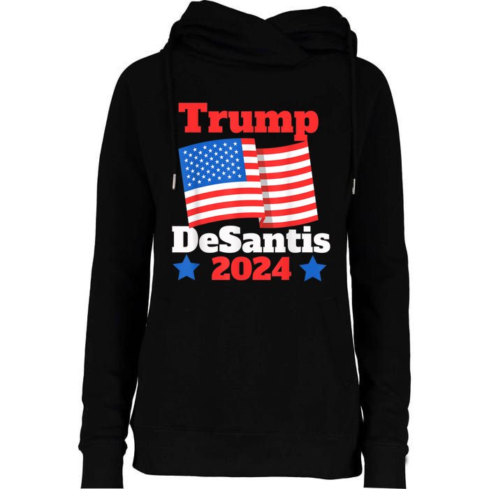 Trump DeSantis 2024 Maga Elect Republican President Trump Womens Funnel Neck Pullover Hood