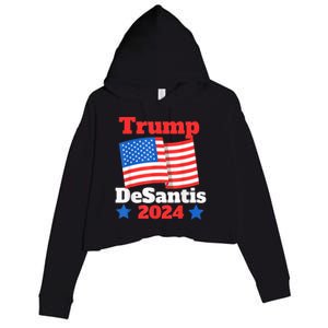 Trump DeSantis 2024 Maga Elect Republican President Trump Crop Fleece Hoodie