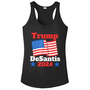 Trump DeSantis 2024 Maga Elect Republican President Trump Ladies PosiCharge Competitor Racerback Tank