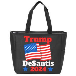 Trump DeSantis 2024 Maga Elect Republican President Trump Zip Tote Bag