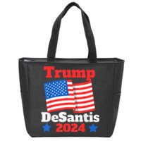 Trump DeSantis 2024 Maga Elect Republican President Trump Zip Tote Bag