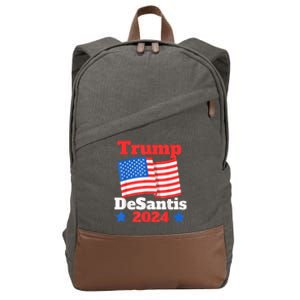 Trump DeSantis 2024 Maga Elect Republican President Trump Cotton Canvas Backpack