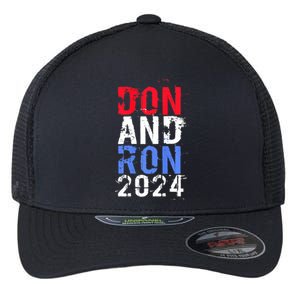 Trump DeSantis 2024 DON AND RON President Republican Party Flexfit Unipanel Trucker Cap