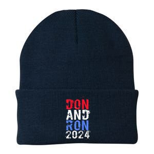 Trump DeSantis 2024 DON AND RON President Republican Party Knit Cap Winter Beanie