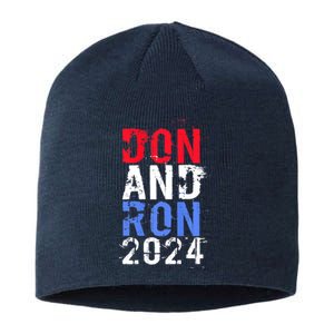 Trump DeSantis 2024 DON AND RON President Republican Party Sustainable Beanie