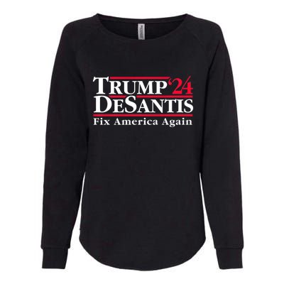 Trump DeSantis 2024 Donald Trump Ron DeSantis For President Womens California Wash Sweatshirt